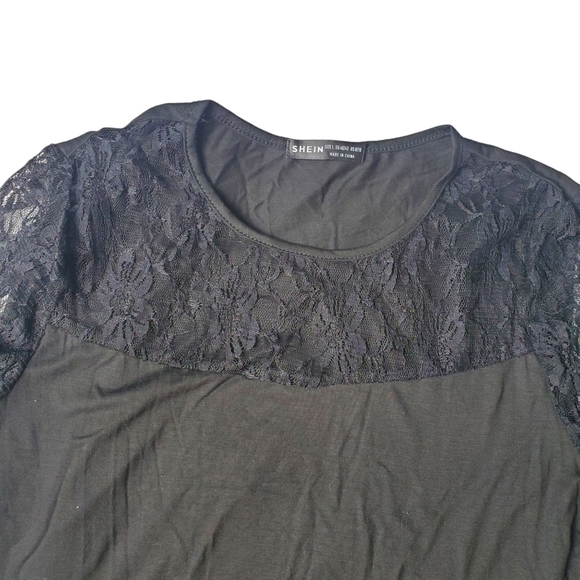 ✨️3/20 Long Sleeve Black Tee Size L - Picture 2 of 5